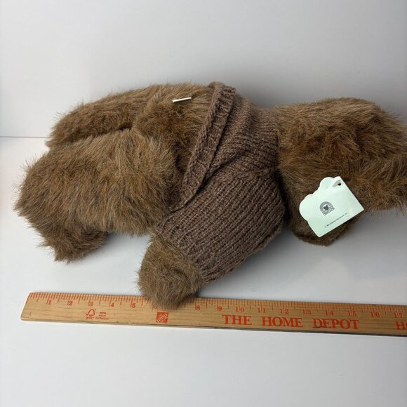 VTG 1985 BLAKE Heartline Snuggables Jointed Teddy Bear Knit Sweater 12" Tags Bow - Picture 4 of 9